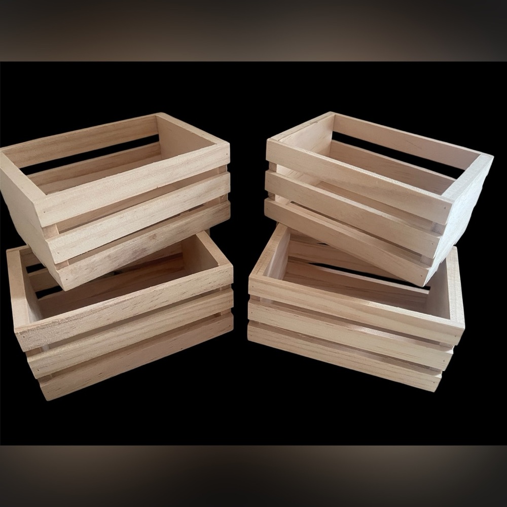 New Bundle of 6 Mini Wooden Boxes For Crafts
